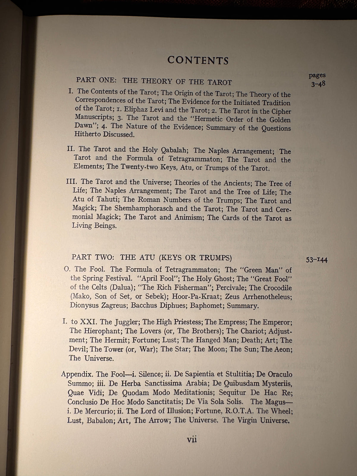 The Book of Thoth, Aleister Crowley (1969)