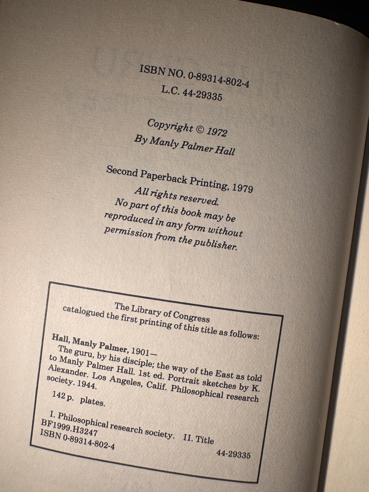 The Guru, Manly P. Hall