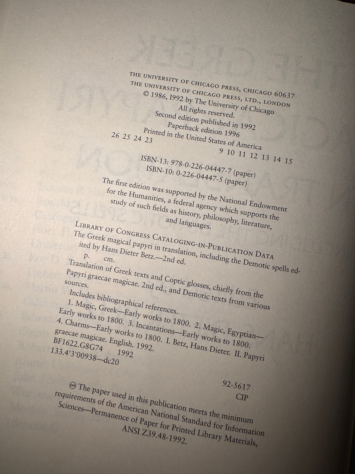 The Greek Magical Papyri In Translation