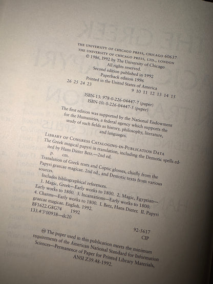 The Greek Magical Papyri In Translation
