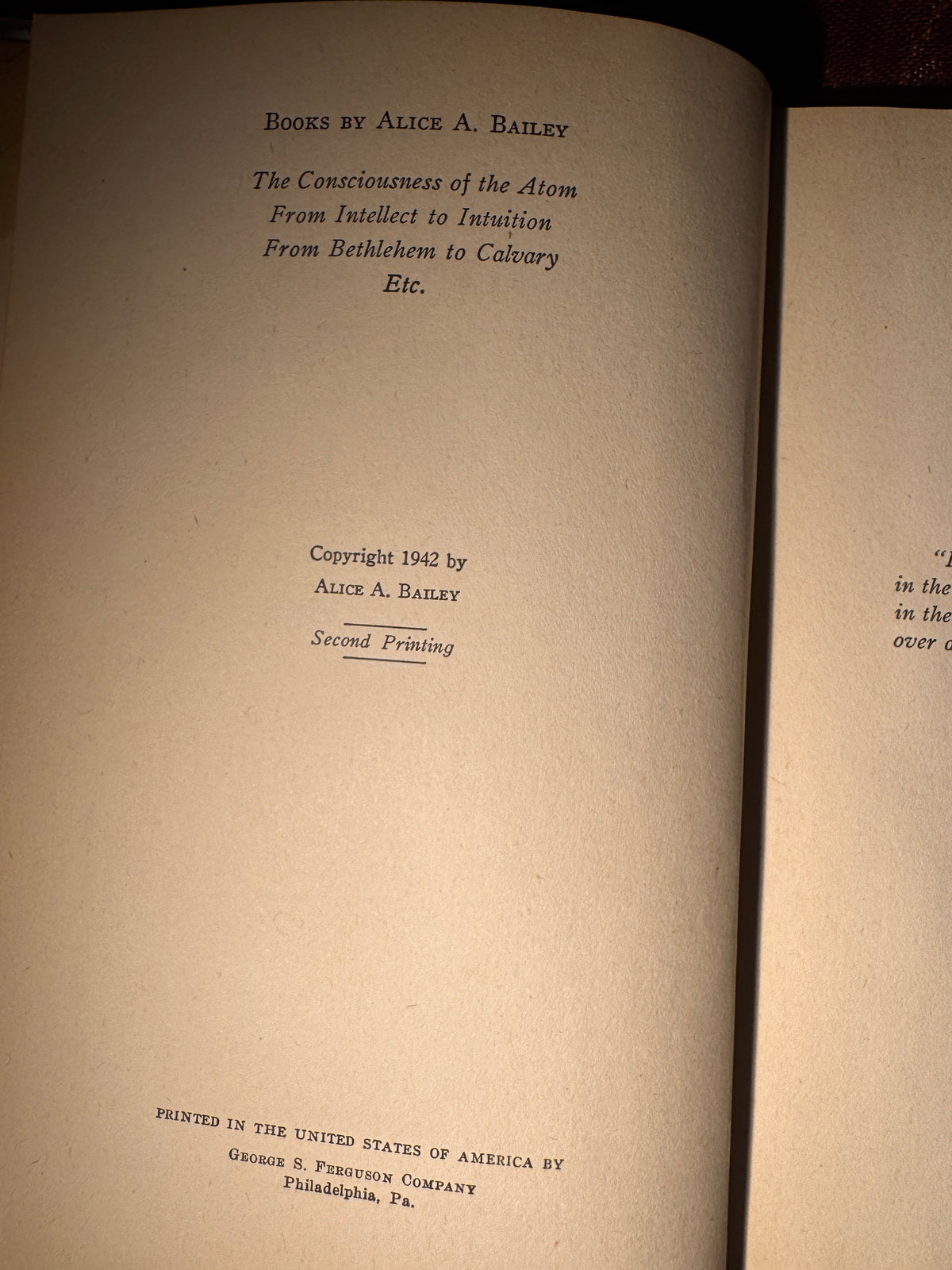 Between War and Peace, Alice Bailey (1942)