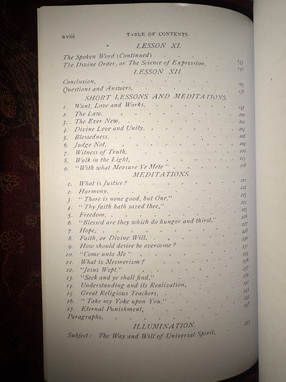 Lessons in the Science of Infinite Spirit, and the Christ Method of Healing