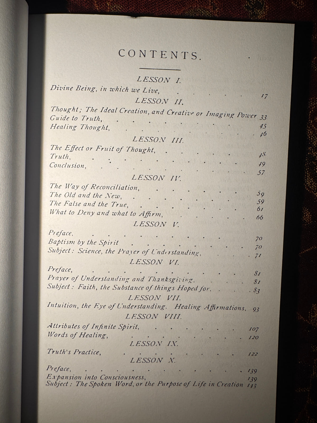Lessons in the Science of Infinite Spirit, and the Christ Method of Healing