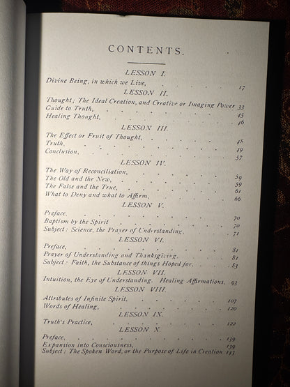 Lessons in the Science of Infinite Spirit, and the Christ Method of Healing