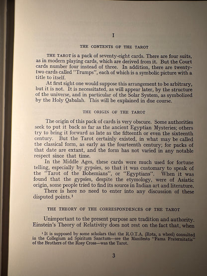 The Book of Thoth, Aleister Crowley (1969)