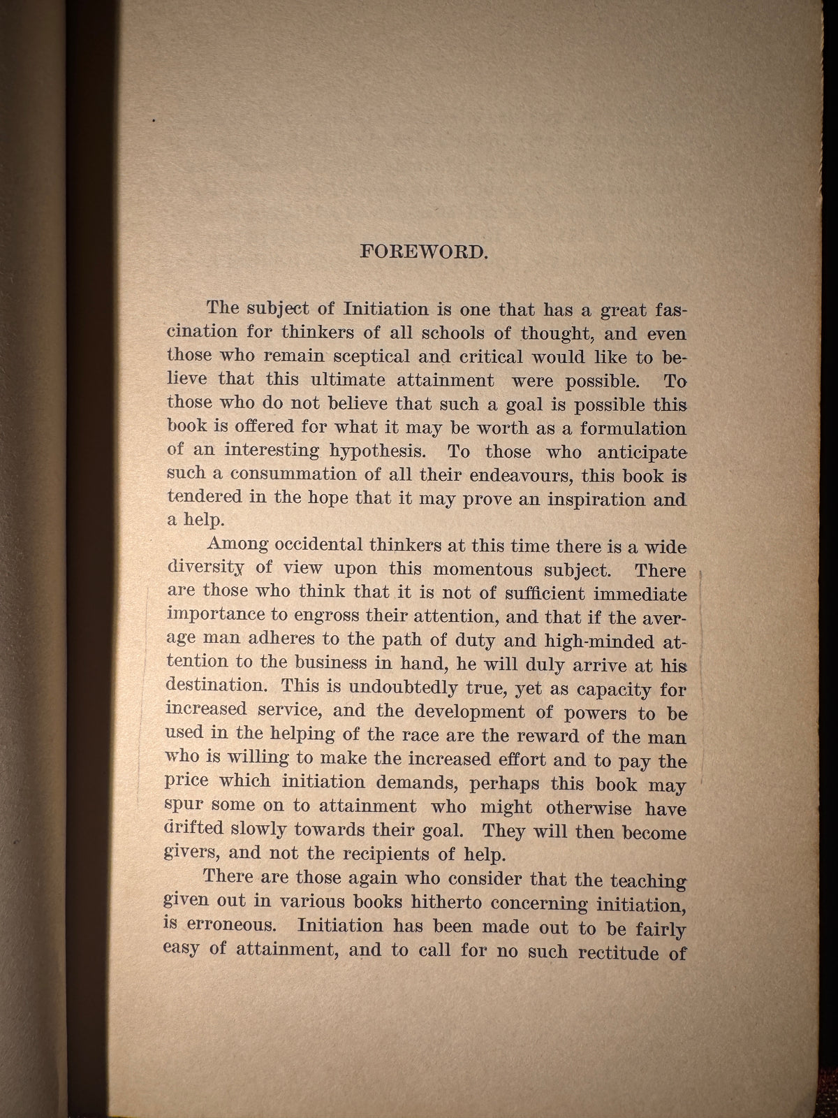 Initiation Human and Solar (1922 First Edition)