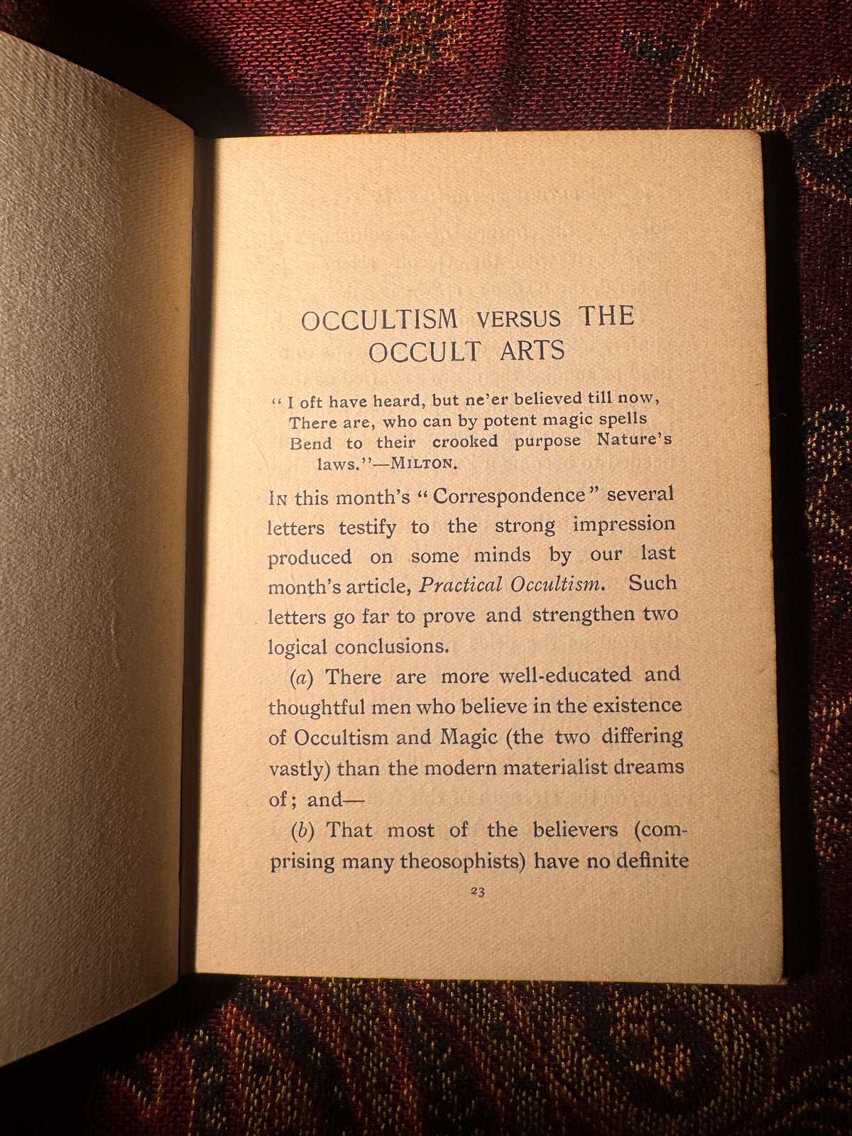 Practical Occultism, H.P. Blavatsky 1912