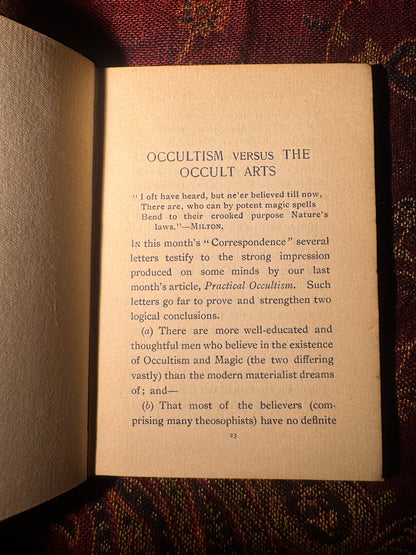 Practical Occultism, H.P. Blavatsky 1912