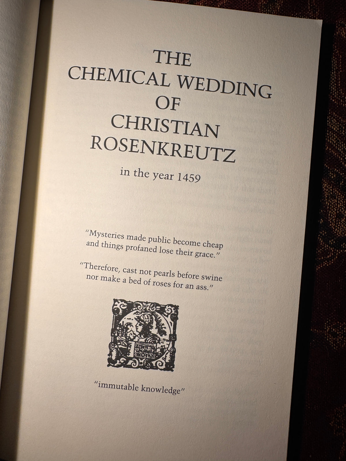 The Chemical Wedding of Christian Rosenkreutz