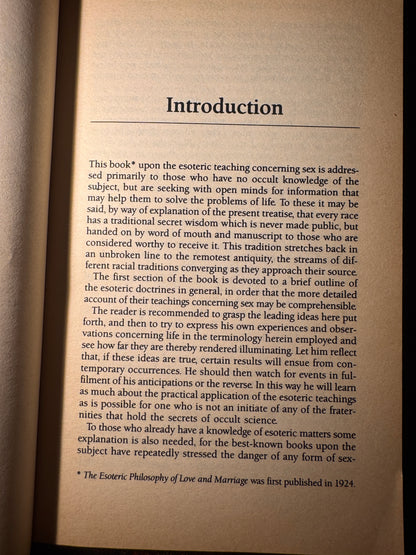 The Esoteric Philosophy of Love and Marriage