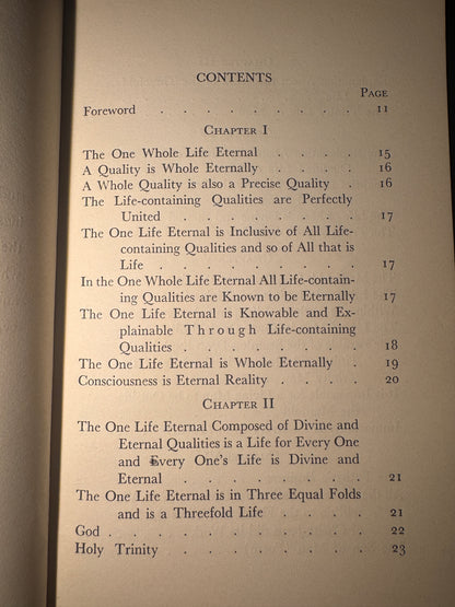 Life Eternal and Its Work