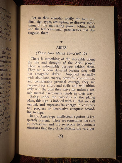 Psychoanalyzing The Twelve Zodiacal Types, Manly P. Hall